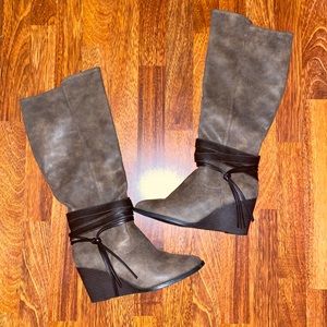 Tall, brown boots, Size 11